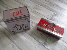 Lot de 2 jolies boîtes métal