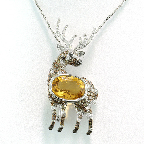 Pendentif brillant citrin - pendentif, /
