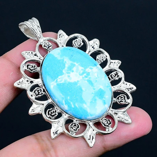 Larimar 925 silver - larimar, plated