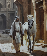 portrait cavalier arabe homme