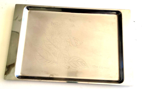 Plateau inox gravé décor - plateau,