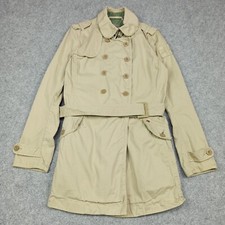 Napapijri Femmes Caban TAILLE S Fashion coton Fermeture à Éclair Manteau Beige