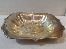 ancienne coupe corbeille metal argenté poinconné christofle monogramme VS