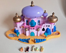 POLLY POCKET BLUEBIRD 1996 - PALAIS ROYAL ALADDIN variante mauve + 5 figurines