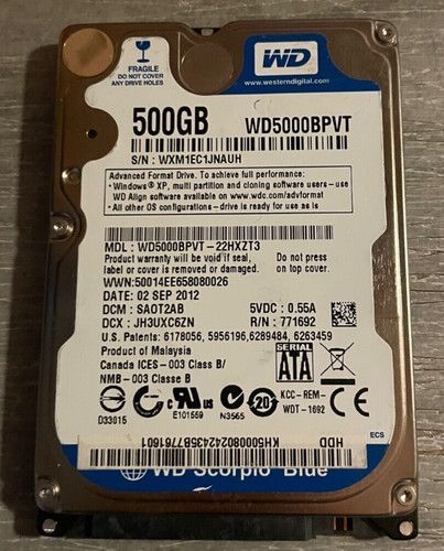 Disque dur 500 sata 2 - dur,