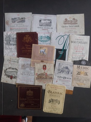 Lot étiquettes de vin - étiquettes,
