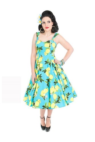 London citron robe aqua - h&r,