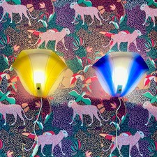 GRANDE PAIRE D'APPLIQUES VERRE