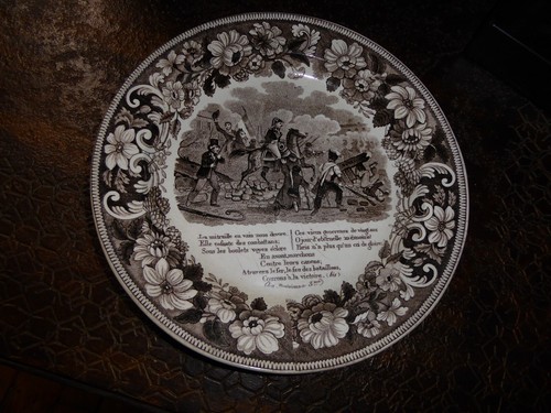 Assiette faïence montereau - de,