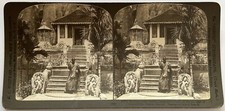 Ceylan Sri Lanka Temple bouddhiste 1907 Photo Stereo Vintage P75L3n