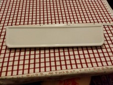 ancienne grande tablette étagère de salle de bain en porcelaine blanche art deco