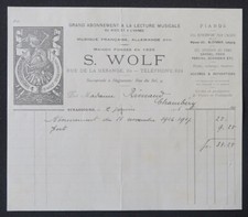 Facture STRASBOURG 1908 piano WOLF musique Gaveau Perzina Schwerin illustrée 75