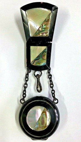 Antique nacre chatelaine - antique,