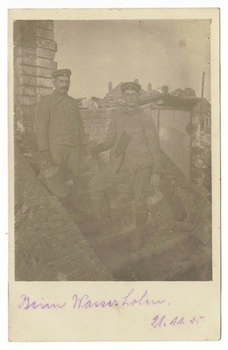 Carte photo allemande porteurs - photo,