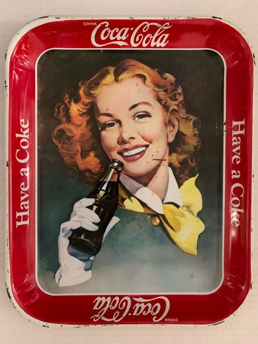 Plateau metal coca - cola, have