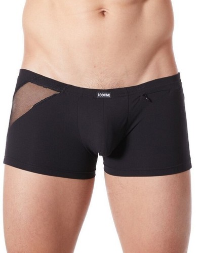 Boxer noir homme - noir, microfibre