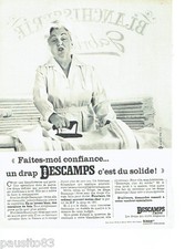 PUBLICITE ADVERTISING 046  1966  Descamps Lainé  draps