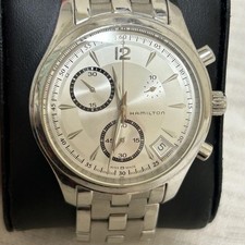 Montre chronographe Hamilton Jazzmaster à quartz pour homme en acier...