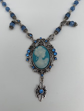 COLLIER FANTAISIE CAMEE BLEU