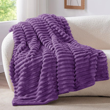 Plaid Polaire Violet Pour