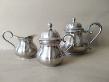 Service à café thé métal argenté  3 pièces