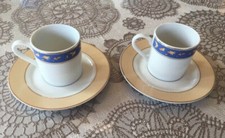 2 tasses café + soucoupes "la