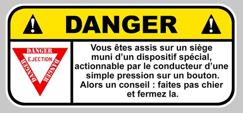 Sticker attention danger siege - danger,