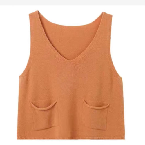 Femme tricoté gilet poche - femme,