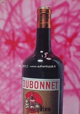 PUBLICITE APERITIF DUBONNET QUINQUINA VIN CHAT DE 1958 FRENCH AD PUB WINE CAT