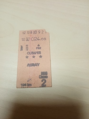 Rare quimper auray ticket sncf - ticket,