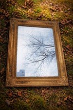 Miroir Napoléon III en bois