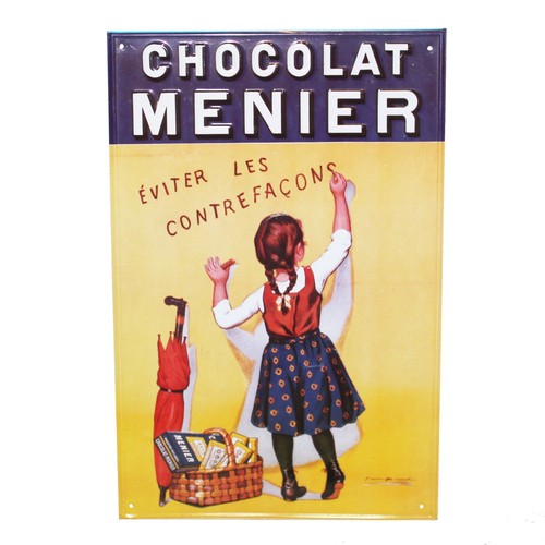 Plaque publicitaire chocolat - plaque,