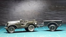 HO - ROCO  143 - MINITANKS  DIORAMA*** VOITURE JEEP M 38 A1 US AVEC SA REMORQUE