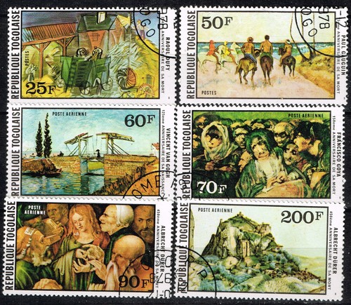 Togo art famous paintings - togo, set