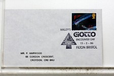 UK GIOTTO COMETE HALLEY 1986   COVER ENVELOPPE ESPACE Lollini   ( 940  )