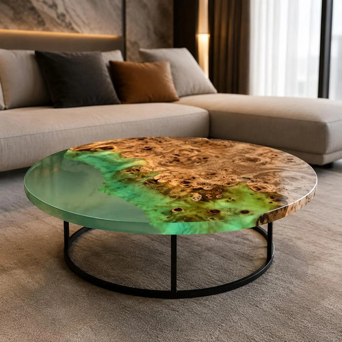 Table basse ronde bois de - en,