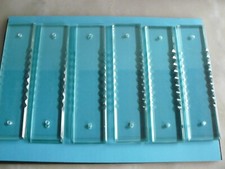 Lot De 12 Plaques De Propreté Porte Protection En Verre Biseauté 24x6