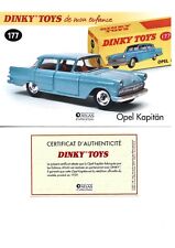 DINKY TOYS Fiche + Certificat OPEL KAPITÄN Dinky Toys 177 Atlas