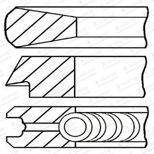 Goetze engine segments pince - engine, segments,