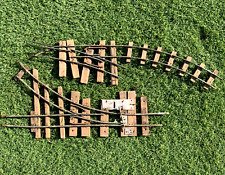 MODELISME LOT DE 2 AIGUILLAGES LAITON TRAVERSE BOIS 50 CM ECART. O BUCO LR BLZ