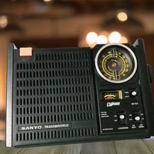 Récepteur portable Sanyo RP-6600 Transworld Vintage FM AM 2Band testé au Japon