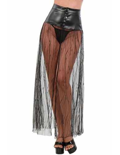 Jupe longue transparente - jupe,