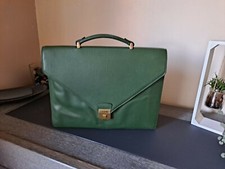Porte-documents – serviette – sac LANCEL cuir vert - vintage - jamais utilisé 