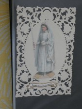 Image pieuse CANIVET DENTELLE souvenire 1ere communion communiante