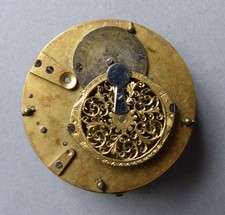 Mouvement de montre de gousset à coq 18e ou 19e siècle avec cadran