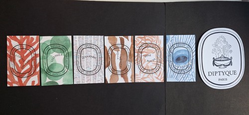 Diptyque lot cartes à - de,