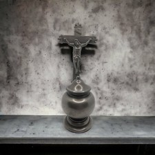 RARE Objet Religieux Crucifix Avec Bénitier XVIIIe