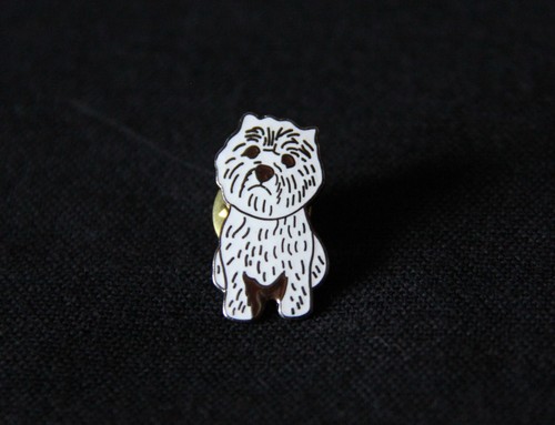 Pin westie métal doré - westie,,