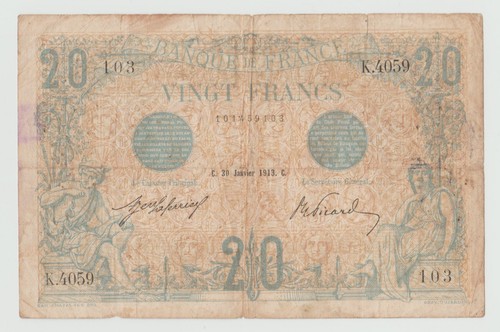 France francs bleu - france, 20