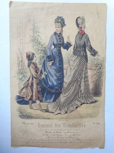 Gravure mode ancienne 1876 - gravure,